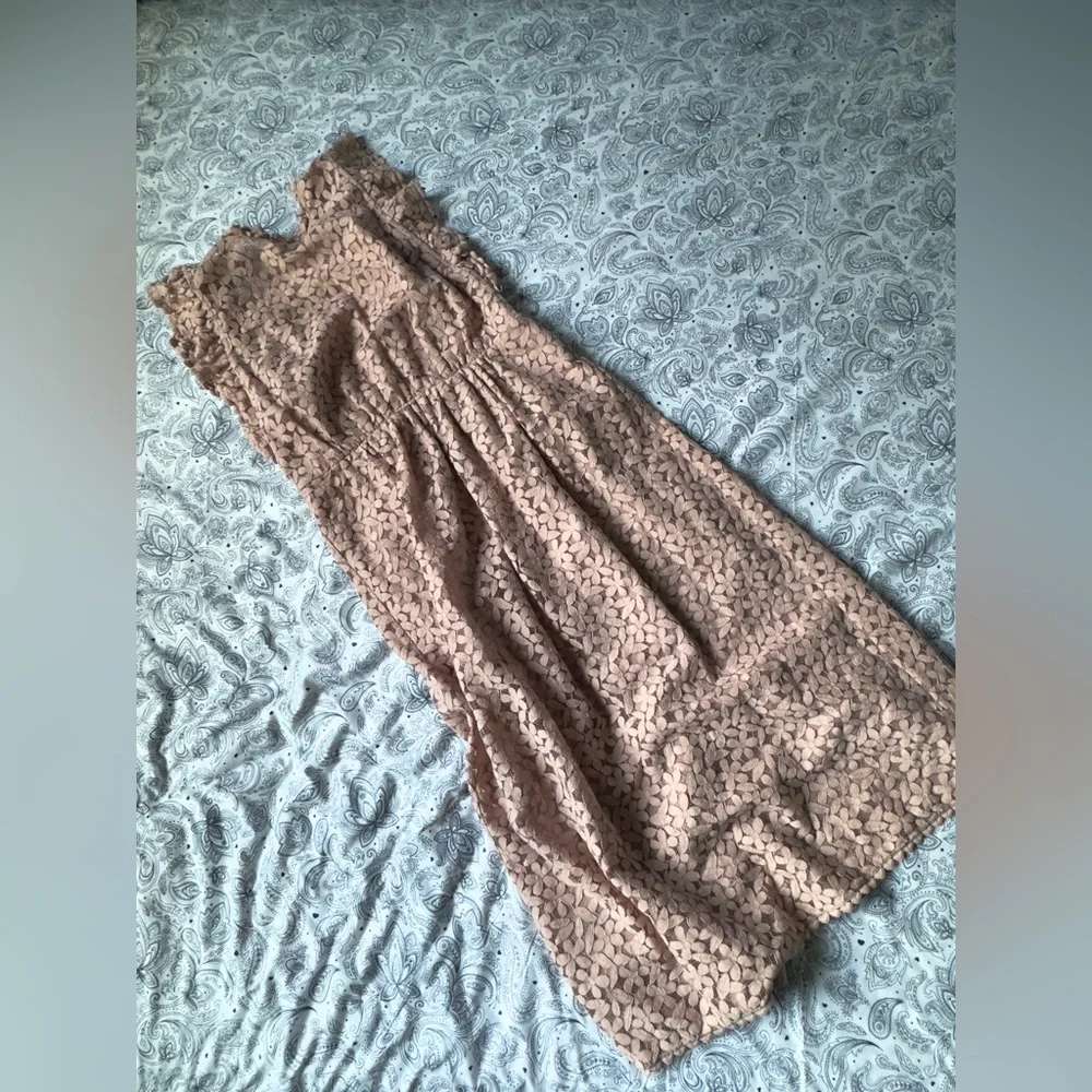 Kate Spade New York- Pink Lace midi Dress with Ruffle flutter sleeves Size 10